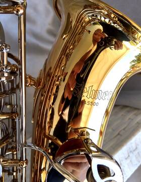 Selmer 11407/ak034 As500 Gold/silver Alto Sax With Case And Brilhart Mpc. - A Beauty
