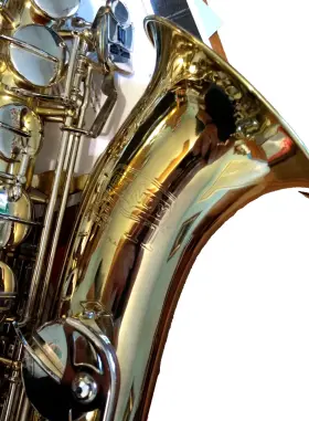 986235 Selmer 1987 Bundy Ll Gold/silver Tenor Sax Without Riginal Case And Rico B3 Mpc.- Nice