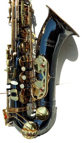 Selmer Ak05510050 Inch Soloist Black/gold Tenor Sax With Berg Style Mpc.& Bam Case - Very Nice