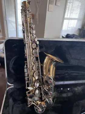Ak28810016 Selmer Alto Saxophone Gold Lacquered Eb Key With Case Mouthpiece Accessories