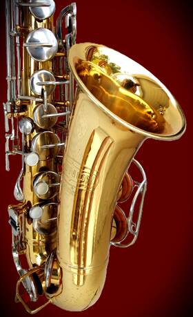 Selmer Bundy 692870 1977 Gold/silver Keys Alto Sax With Case And Vito Mpc.- Very Good