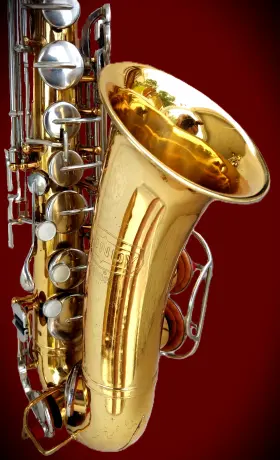 692870 Selmer Bundy 1977 Gold/silver Keys Alto Sax With Case And Vito Mpc.- Very Good