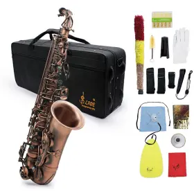Ptr9774156781283si Slade Alto Saxophone Vintage Red Bronze Eb E-flat Sax With Carry Case And Accessories F9l2