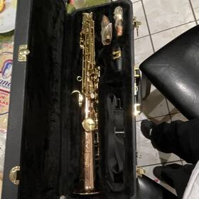 Thomann Tss-36 Soprano Saxophone Brass Gold Bb Lacquered Hand Engraved With Case