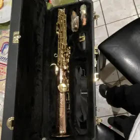 Tss-36 Thomann Soprano Saxophone Brass Gold Bb Lacquered Hand Engraved With Case