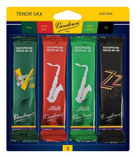 Vandoren Re5192 Srmixt2 Tenor Sax Jazz Reed Mix Card Includes 1 Each Zz V16 Java A