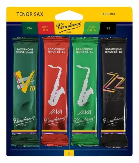 Srmixt2 Vandoren Re5192 Tenor Sax Jazz Reed Mix Card Includes 1 Each Zz V16 Java A