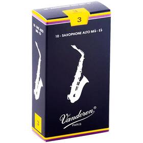 Vandoren Sr213 Alto Saxophone Reeds Strength 3 Box Of 10