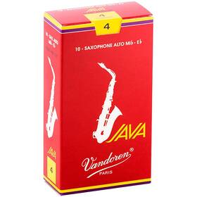 Vandoren Sr264r Java Red Alto Saxophone Reeds Strength 4 Box Of 10