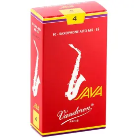 Sr264r Vandoren Java Red Alto Saxophone Reeds Strength 4 Box Of 10