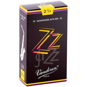 Vandoren Sr4125 Zz Alto Saxophone Reeds Strength - 2.5 Box Of 10