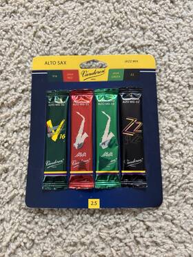 Vandoren Srmixa25 Alto Saxophone Jazz Reed Sample Pack Strength - 2.5 Brand New