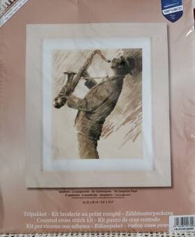 Vervaco 413480204489 The Saxophone Player Counted Cross Stitch Kit