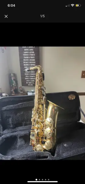 069680-a Yamaha Student Alto Sax Saxophone With Case Strap And Crease
