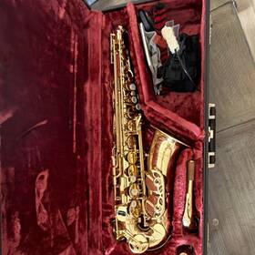 Yamaha Yas-855 Custom Alto Saxophone Eb Gold Lacquer Brass Engraved With Case