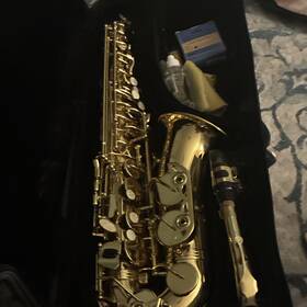 Zephyr Htas00008 Gold Alto Saxophone Brass Lacquered With Case Mouthpiece Strap Kit
