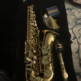 Htas00008 Zephyr Gold Alto Saxophone Brass Lacquered With Case Mouthpiece Strap Kit