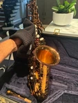 Amber Yamaha YAS-82Z Custom Alto Saxophone Gold Lacquer Used. Price: $4200.00.