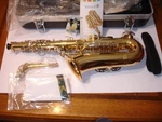 Jupiter JAS710GNA Saxophone YF50323 Lacquer Brass Nickel Plated Complete New Open. Price: $2350.00.
