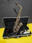 Hawk Alto Chrome Saxaphone W/ Case Used. Price: $215.00.