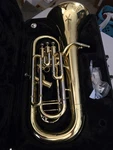 Jupiter JEP1020 Key Of Bb Intermediate Lacquered Brass Body Euphonium W/ Case Used. Price: $1500.00.