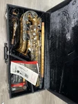 Buffet Alto Saxophone Brass Gold Lacquered With Case, Mouthpiece, Care Kit Used. Price: $649.00.