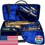 Protec Pbtrialt Alto Saxophone Clarinet Flute Combination Tri-pac Case New. Price: $484.91.