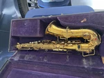 Buescher Alto Saxophone Brass Gold Bb Lacquered Hand Engraved With Case Used. Price: $800.00.