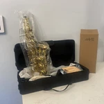 Eastar As- Alto Saxophone For Sale Flat Key With Floor Stand & Hard Case Open. Price: $275.00.