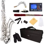 Mendini Tenor Saxophone, L+92D B Flat, Case, Tuner, Mouthpiece Nickel- Used. Price: $379.99.