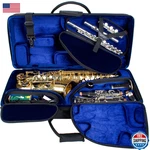 Protec Pbtrialt Alto Saxophone Clarinet Flute Combination Tri-pac Case New. Price: $516.58.