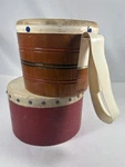 Vintage Pan-american Bongo Drums Elkhart Indiana Solid Cuban Wood Mid-century Used. Price: $93.00.