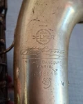 Henri Selmer Transitional Cigar Cutter/radio Improved Alto Saxophone NO.18548 Used. Price: $2300.00.