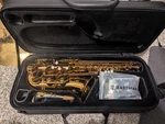 Eastman Model EASWC1 Alto Saxophone, Dark Lacquer, Silver-plated Neck, Unused Open. Price: $1200.00.