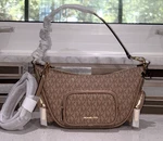 Michael Kors Merritt Small Shoulder Convertible Bag Pockets Hobo Mk Camel Logo New. Price: $117.99.
