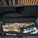 Slade Alto Saxophone Brass Gold With Case, Mouthpiece, Strap, Reeds, Cloth Used. Price: $190.00.