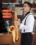 Tenor Saxophone, B Flat, Gold New. Price: $448.32.