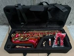 Gorgeous Red Slade Alto Sax With Case, Mouthpiece,strap Used. Price: $339.99.