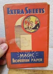 Vintage 1946 Magic Kopeefun Paper Extra Sheets Box, Great Graphics, Some Left Used. Price: $14.99.