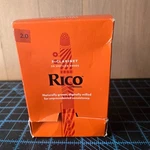 Daddario Rico Bb Clarinet Reeds 2.0 Strength 50 Pack Unfiled Dented Retail Box Open. Price: $29.00.