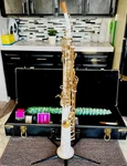 Pearl White Selmer Paris 80 Super Action Serie Iii Soprano Sax,curved&strait Nek Used. Price: $24999.00.
