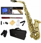 Mendini By Cecilio Eb Alto Flat Key Saxophone, Case, Tuner, Mouthpiece - Gold New. Price: $260.00.