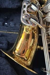 Accent Alto Saxophone Brass Lacquered Gold/silver Finish W/ Case. Made Usa Used. Price: $350.00.