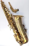 Buescher Aristocrat Alto Saxophone Art Deco Engraving Used. Price: $775.00.