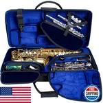 Protec Pbtrialt Alto Saxophone Clarinet Flute Combination Tri-pac Case New. Price: $480.54.