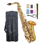 Alto Saxophone Beginner Flat Complete Starter Kit Case Gold Wuqimusc Reeds New. Price: $369.99.