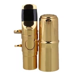 Yibuy #7 Golden Brass B-flat Soprano Saxophone Mouthpiece With Ligature New. Price: $54.99.