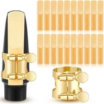 Alto Ligature With 20 Pcs Saxophone Reeds 2.5 Gold Li... New. Price: $22.39.