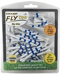 Champ Fly Combo Pack, Plastic Golf Tee, Striped, 2 Sizes Available, 50 Count New. Price: $13.99.