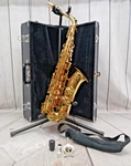 Cannonball Alcazar Alto Saxophone AW187237 Gold Lacquer W/ Case Used. Price: $749.99.